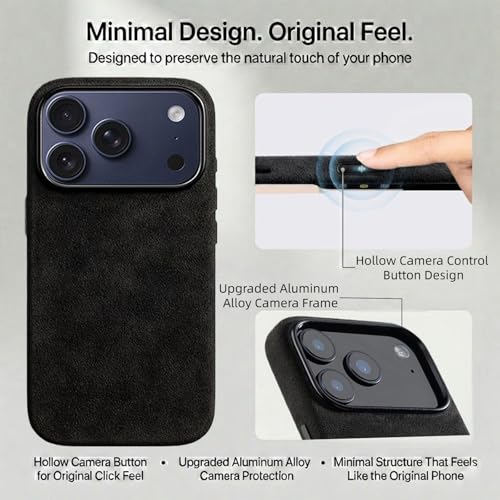 Coque iPhone 17 Pro Max MagSafe aimants N52 et commande caméra ajourée noire - 4