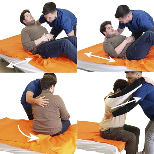 PEPE Mobility Tubular Slide Sheet for Patient Transfer 39\" x 79\" Sliding Draw Sheets Slip Slider Sheets for Vehicles Wheelchairs Bed Transfers and Home Care, Assist Moving Elderly Turning