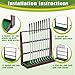 Lenwen Golf Putter Stand Wooden Display Rack Golf Club Holder Stand Floor Display Rack Club Organizer for Storage Sports Indoor Home Office Simulator(Hold 13 Clubs 30 Balls Storage,Elegant,Brown)