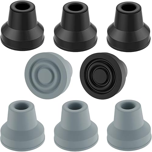 Paquete de 4 puntas de caña negra con 4 puntas de caña gris