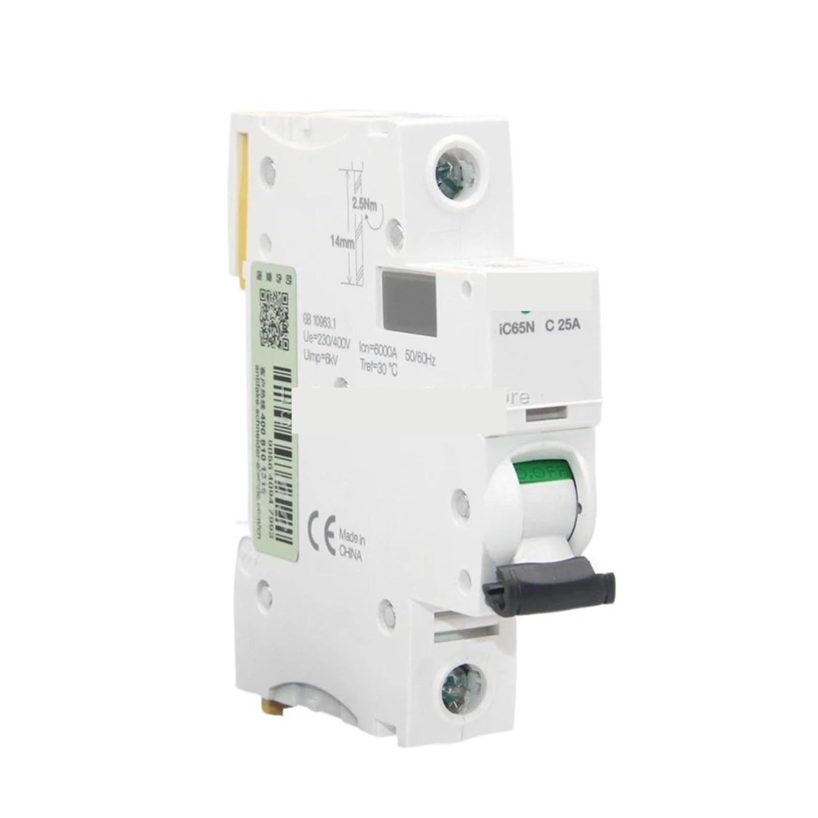 LHNBGTUIW Acti9 Type C IC65N 1P C25A A9F18125 Vacuum Mini Circuit Breaker MCB