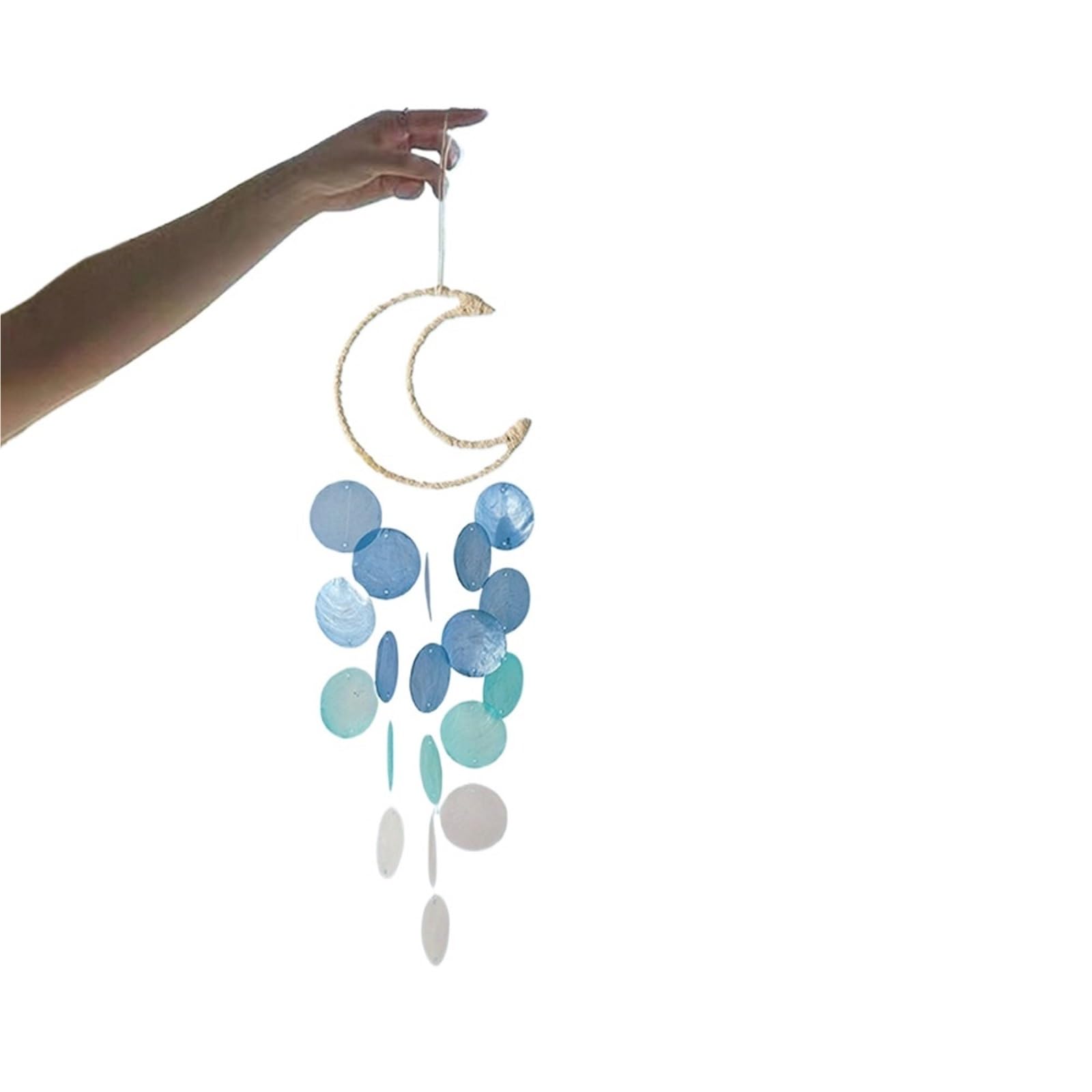 Seashell Wind Chimes - Outdoor Indoor Hanging Dream Catchers(Blue moon)