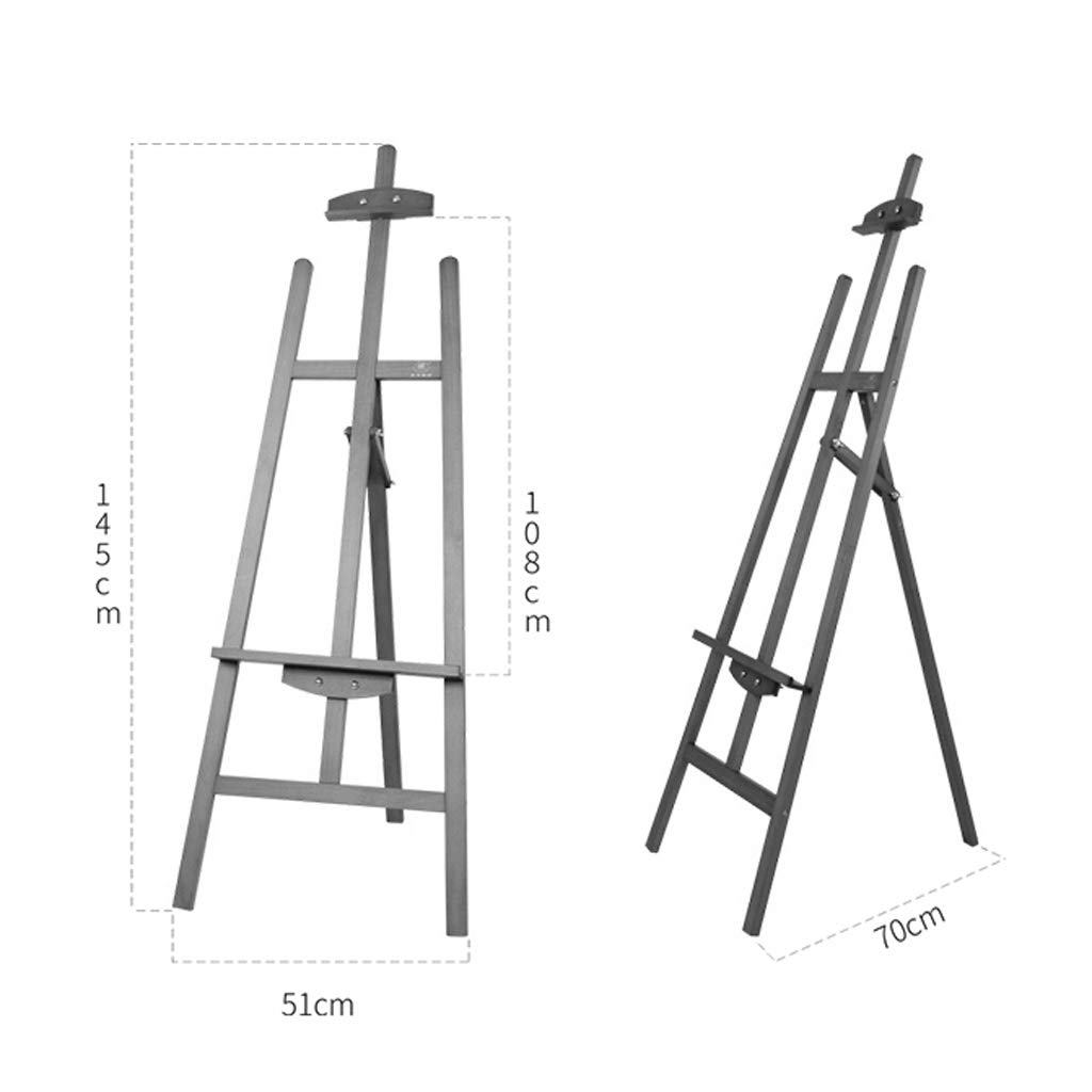 Cavalletto in Legno massello per attività espositore per Pittura a Olio, cavalletto per Schizzi, cavalletto Pieghevole Multifunzionale in Legno, Bianco