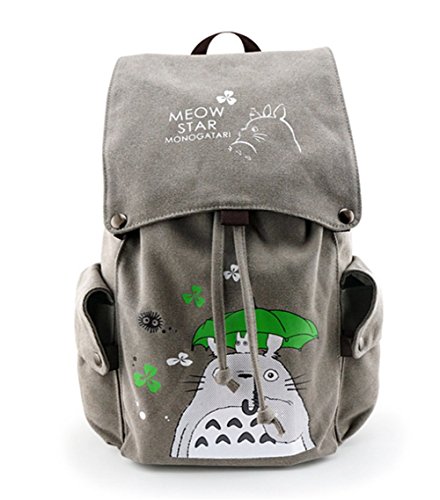 My Neighbor Totoro Anime Cosplay Mochila Bandolera escolar  Gris