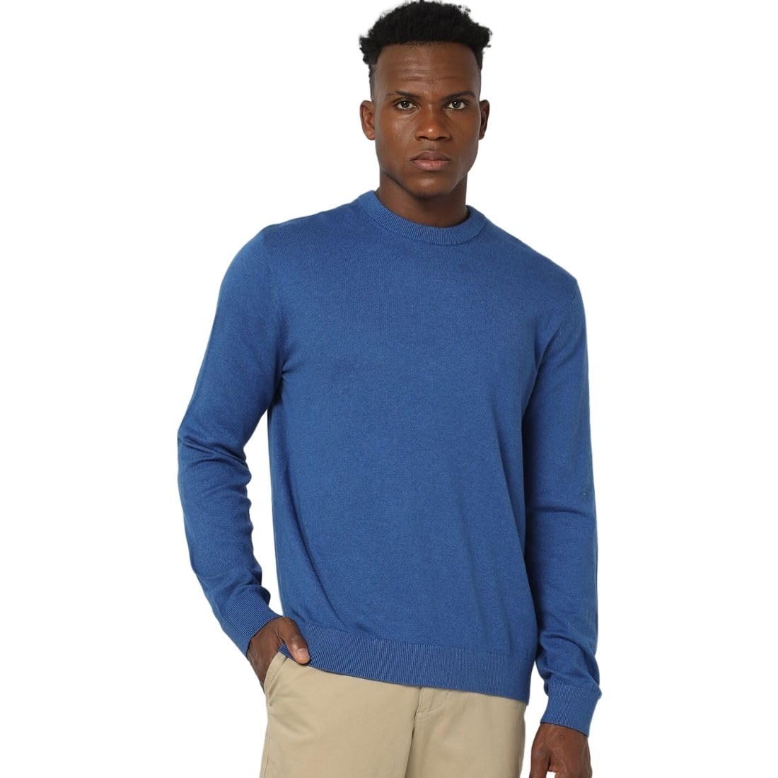Men's Cotton Casual Pullover Sweater-image-11