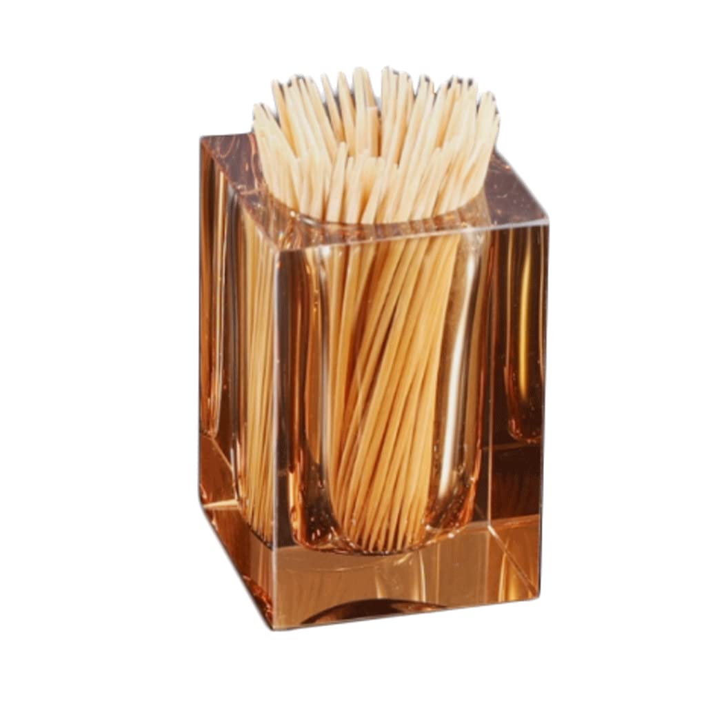 Wdwdw Toothpicks Dispenser Toothpick Box Glass Holder Thickening Transparent Holder Storage Simple Container