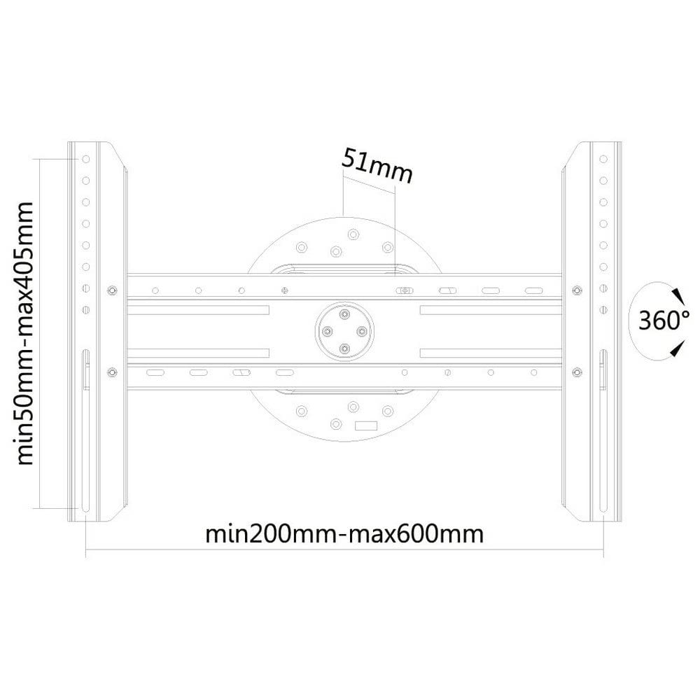 NewStar LED-WR100BLACK Supporto da parete per monitor TV 37-75 50kg