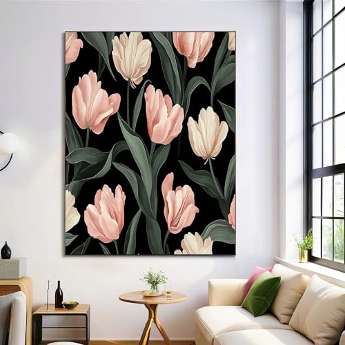 Cuadros para pared con tulipán elegante impreso en lámina de gran tamaño