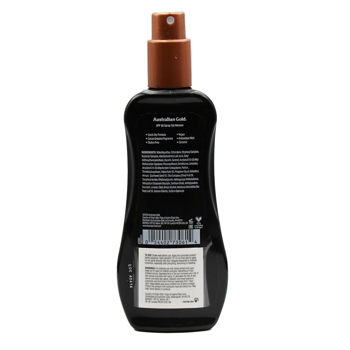 SPF 50 Spray Gel Bronzer New Formula