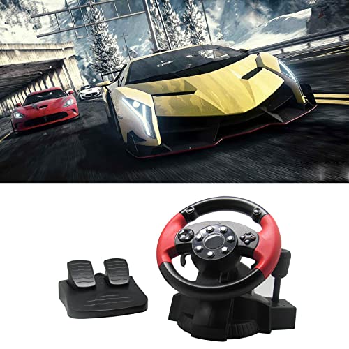 Image of BNFGaming Racing Simulator Vibration PC Steering Wheel & Pedal for PS3 /PS2 - Compatible with PC, PS2, PS3