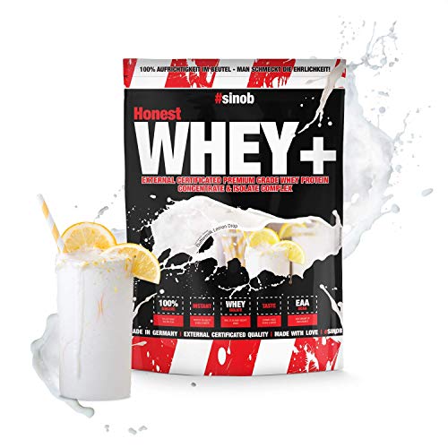 Preisvergleich Produktbild Honest Whey Protein Pulver (Buttermilk Lemon Drop) 1 x 1000 g mit 12,5% Isolate Anteil. Instant lösliches Eiweiss Protein Pulver mit EAA & BCAA aus frischer Weidemilch. Optimaler Muskelaufbau.
