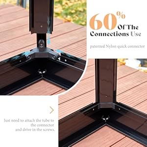 AMERLIFE 12x13.5x9 FT Hybrid Polycarbonate Greenhouse with Quick Connector Fast Assembly Clear Panels, Walk-in Large Greenhouses for Outdoors, Swing 2 Doors 4 Vents, Black AMERLIFE 12x135x9 FT Hybrid Polycarbonate Greenhouse with Quick Connector Fast Assembly Clear Panels Walk in Large Greenhouses for Outdoors Swing 2 Doors 4 Vents Black