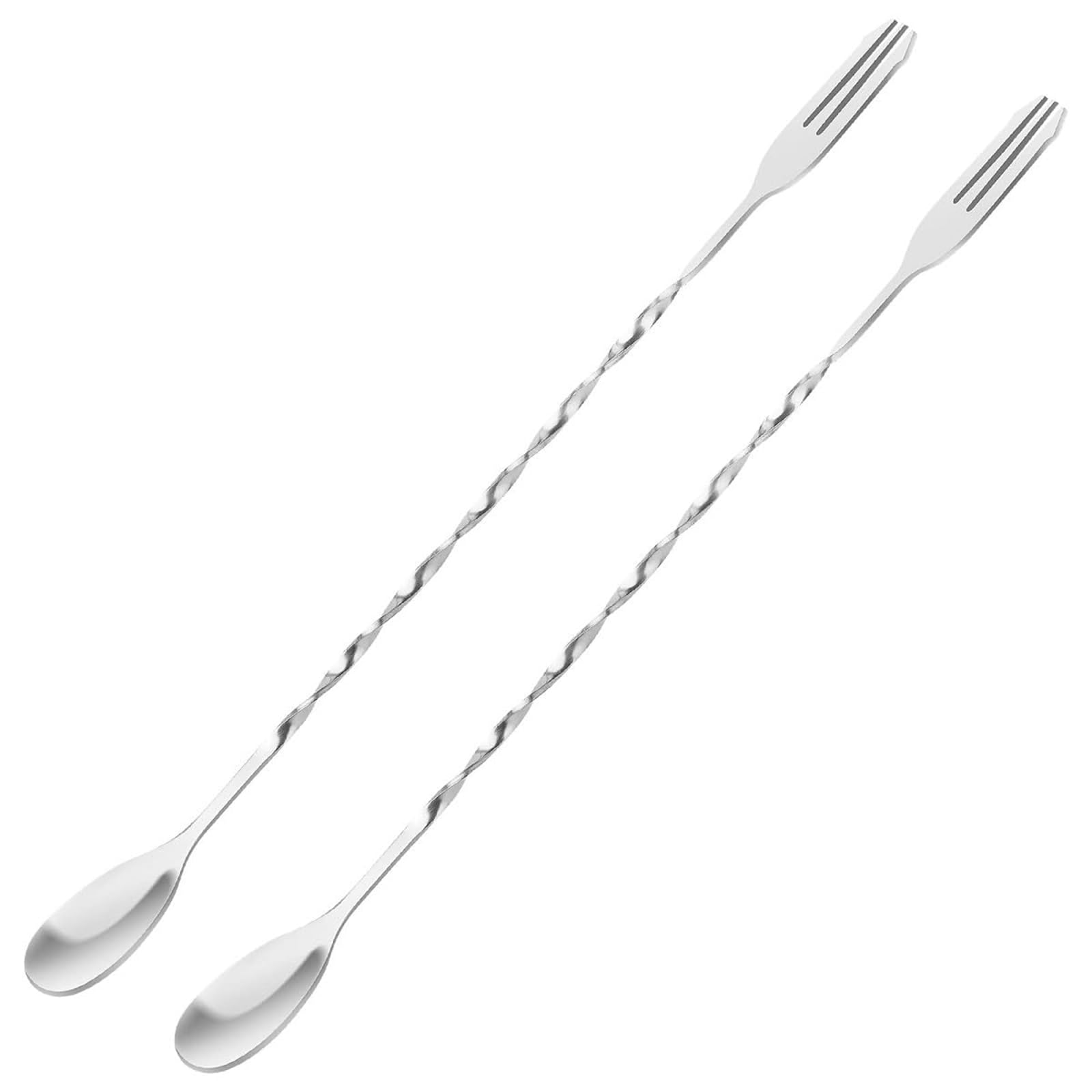 Bar Spoon, Cocktail Mixing Spoon, Cocktail Spoon Long Handle, Stainless Steel Cocktail Muddler Stirrer, Mixing Spoons for Drinks, Bar Accessories Tools for Mojitos Fruit Drinks(12.7 Inches)