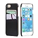 iPhone 7 Leather Card Case - SOWOKO Ultra Slim Faux Leather Credit Card ID Holder Slots Shockproof Protective Cover for Apple iPhone 7 4.7 Inch (Black)