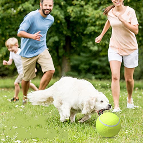 JZK Haustier Hundespielzeug Tennisball 24,1 cm Hund Aufblasbarer Tennisball Spielzeug für große Haustiere Spielzeug Indoor Outdoor Sport Strand