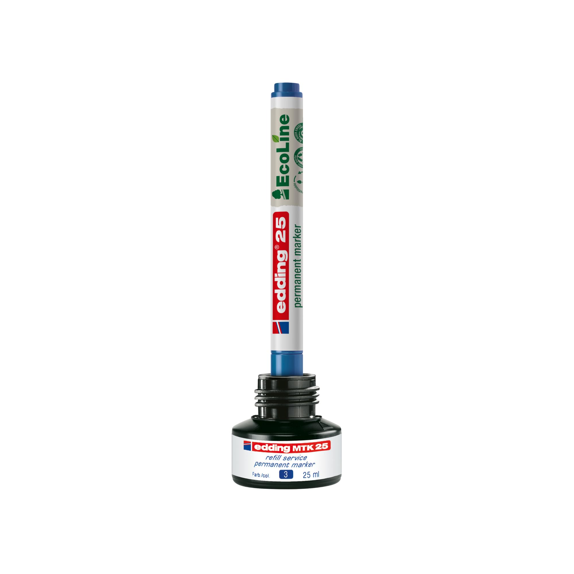 Edding kalıcı marker 25 EcoLine, doldurulabilir, 1 mm, çeşitli