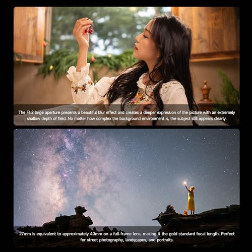 VILTROX 27mm f/1.2 E Lens for Sony E Mount, AF PRO 27mm