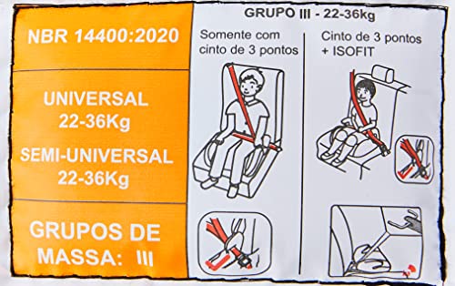 Assento para Auto Booster Strada Fisher-Price 22-36Kg Cinza ISOFIT - BB648