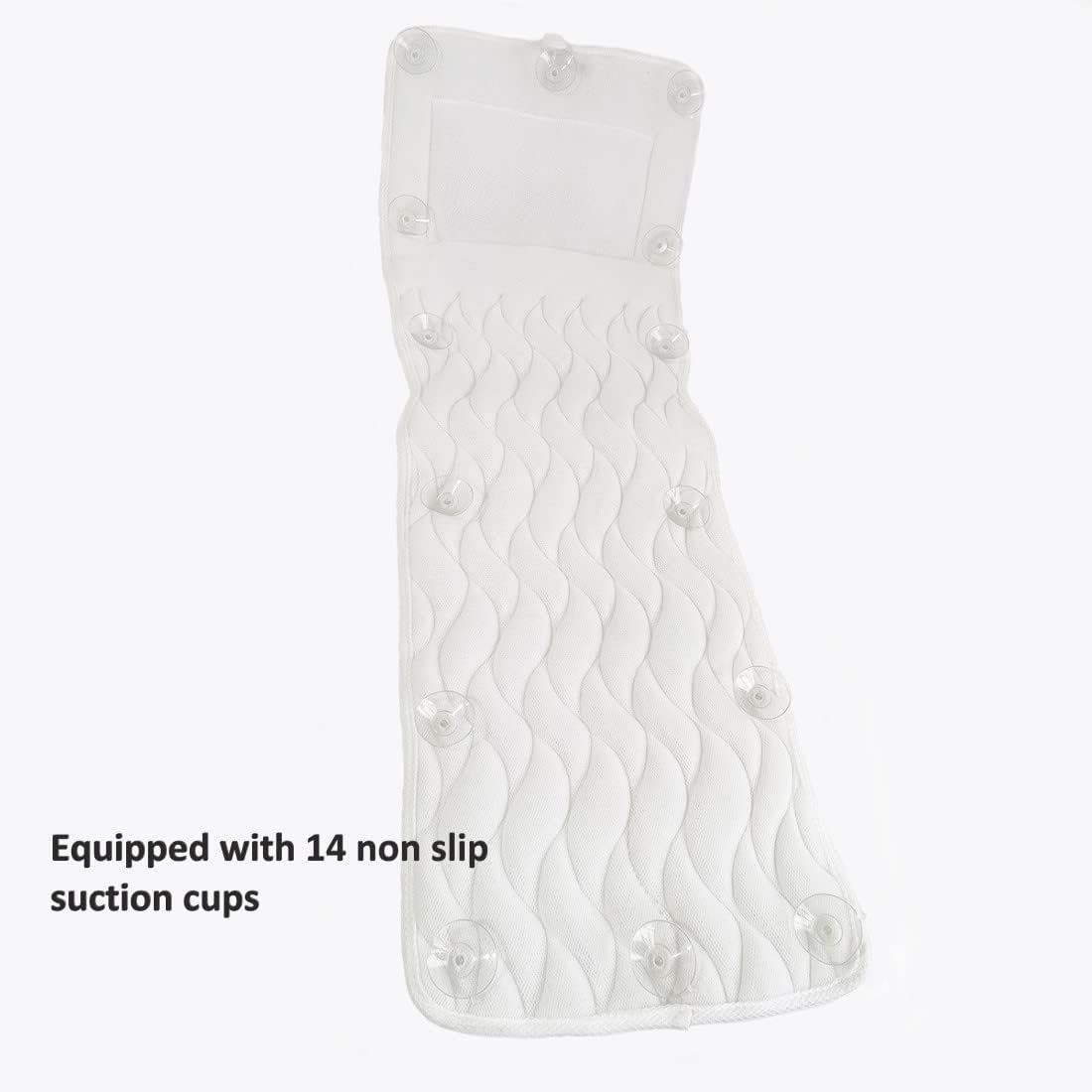 Bath Pillow Full Body Non-Slip Luxurious Padded Waterproof Cushion Mattress for Tub Bathtub