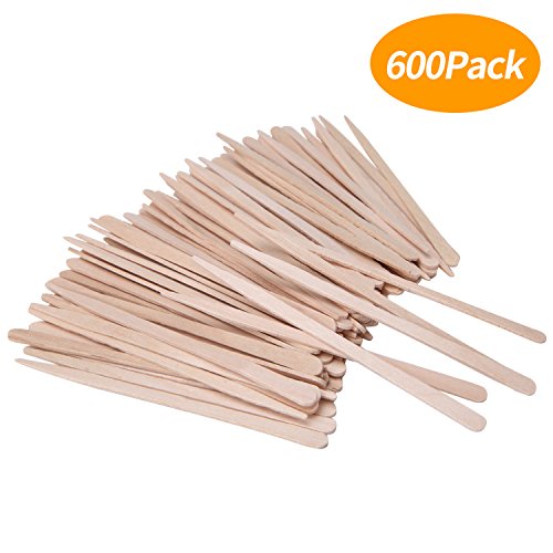 Senkary 600 Pieces Small Waxing Sticks Eyebrow Wax Sticks Wooden Wax Applicator Sticks For Hair Removal (Without Handle) #TOP4