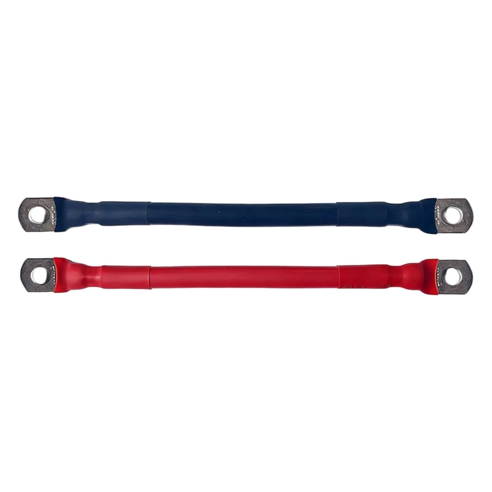 8 7 6 4 2 0AWG Red Black Super Soft Silicone Tinned Copper Wire Cable With M6 M8 M10(Black and red; 20 centimeters-0.65 foot; 0 AWG-M8)