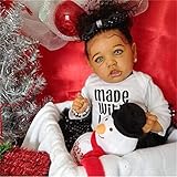 GYCV Lifelike Reborn Toddler Dolls Black Girl 22 Inch Washable Full Body Silicone Vinyl Real Life Babies Dolls That Look Real Cheap Realistic African American Real Reborn Dolls Real Looking Baby Dolls