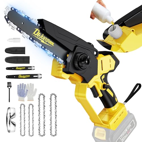 Cordless Mini Chainsaw Compatible with Dewalt 20V MAX Battery (NO Battery), 6 Inch & 8 Inch Small...