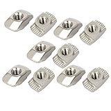 Uxcell a16050300ux0552 M3 Thread Hammer Head T Slot Drop in T-Nuts for 20 Series Aluminum Profile (Pack of 10)
