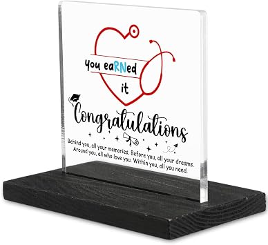 Graduation Gifts for Nurses, Nurse Graduation Decor for Her, Nursing School Graduate Gift for Girls, Congratulation Decor for New Registered Medical Staff-DX104