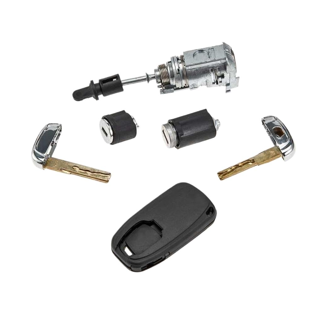 Fdeqalx Onecolor Vehicle Lock Cylinder Key Kit Set 8R0 898 374 8R0898374 Compatible With Audi Q5 2013 2014 2015 2016 2017