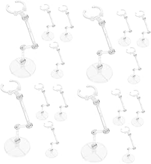 NOLITOY 16 Peças Suporte De Boneca Vestido De Boneca Suporte De Suporte De Boneca Suporte Mini Expositor Exibindo Figura Suporte Pequena Prateleira De Exibição De Figura De Ação Suporte