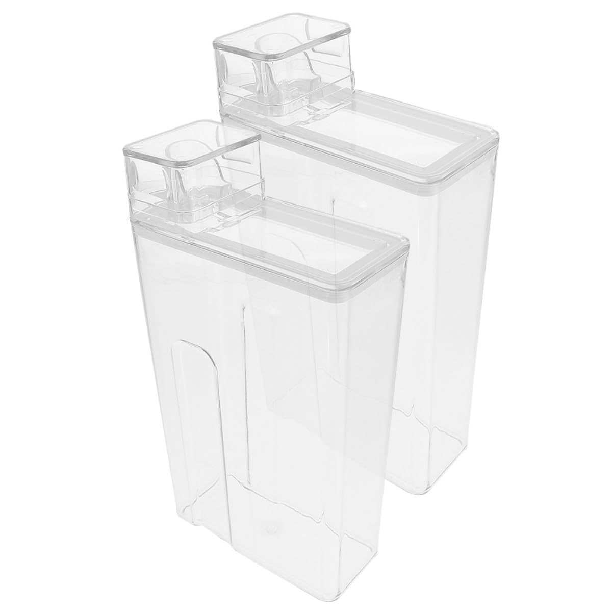 Dispenser Detersivo Lavatrice Trasparente 2 Pezzi Grande Capacità, Chiusura Ermetica in Pet, Contenitore per Liquido Buona Tenuta, per Lavanderia