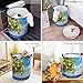 Collapsible Laundry Basket 42L, Coastal Lemon Storage Bin Laundry Hamper with Handles, Summer Ocean Sea Yellow Fruits Leaf Tree Waterproof Clothes Baskets for Bedroom/Kitchen 13.8 x 17 In