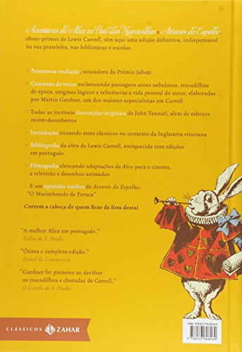 Alice - Coleção Clássicos Zahar - Comentada e Ilustrada: Aventuras de Alice no País das Maravilhas &