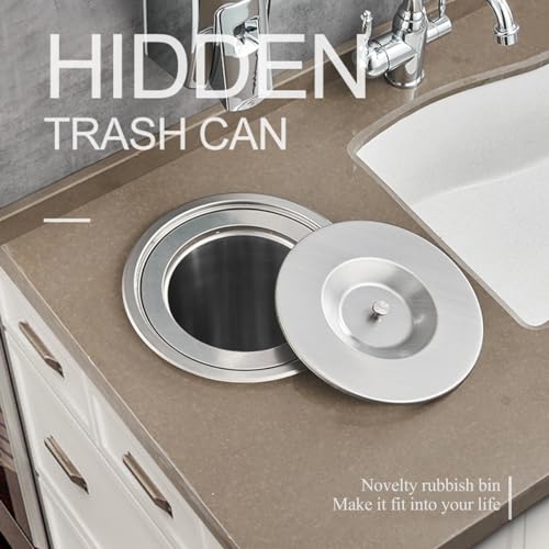 Caneca de basura empotrable de acero inoxidable 12L miniatura 2