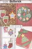 Butterick Pattern - No-Sew Christmas Ornaments - One Size - 6424