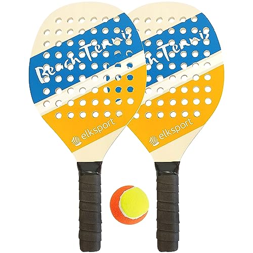 Elk Sport | Pala Tenis Playa, Unisex | Madera Poplar | Naranja