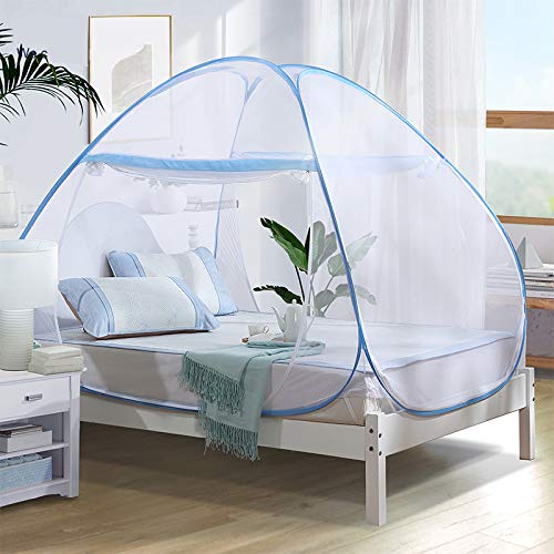Sterling Mosquito Net for Bed King Size, Double Bed Mosquito Net, Machardani Net Double Bed Cotton, Foldable Easily fit on 6 x 6 ft Bed 200 x 200 x 145 cm in Size Royal Blue Color with 2 Side Entry (B0B7X3NPHW) Amazon Price History, Amazon Price Tracker