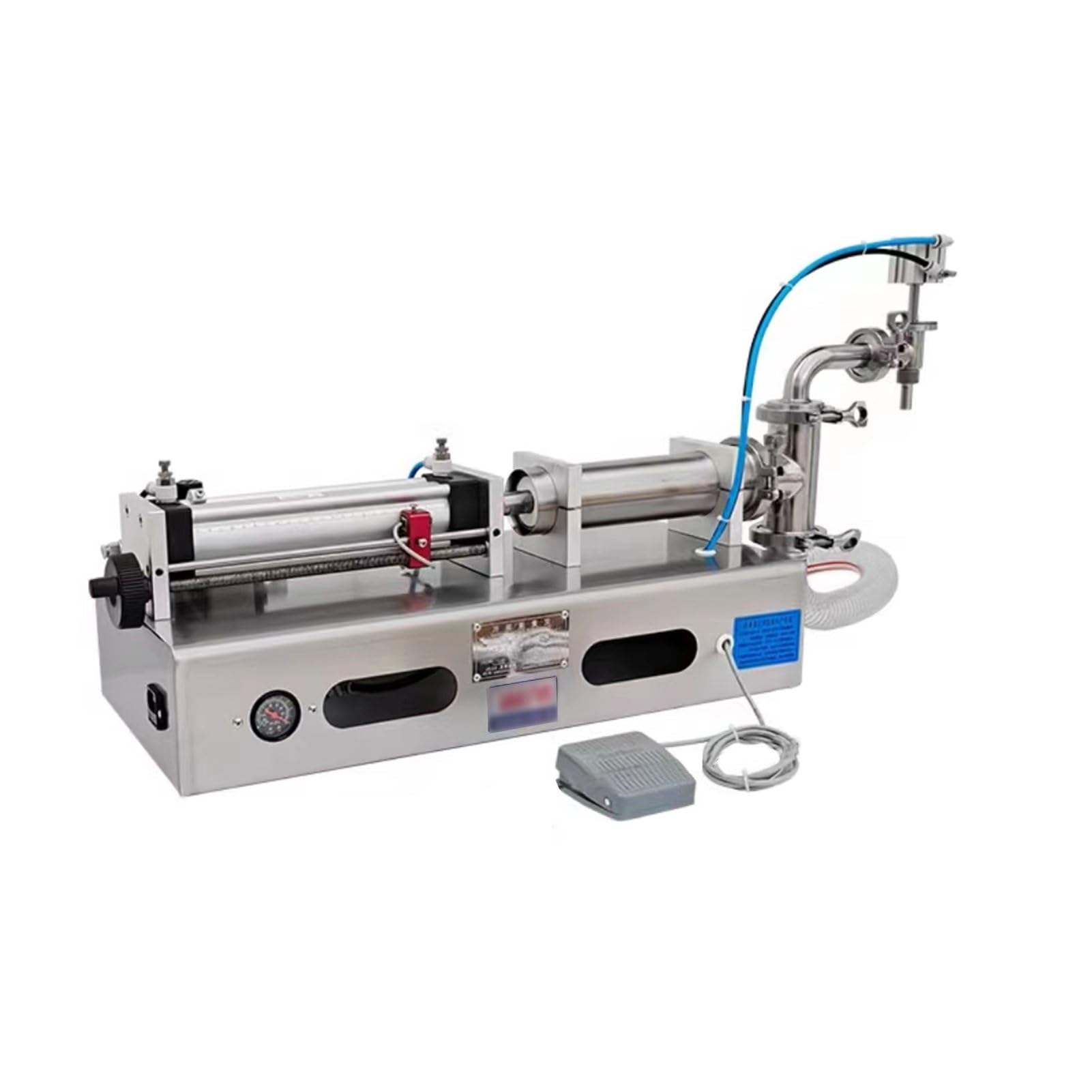 Liquid Filling Machine,Automatic Bottle Filler Horizontal for Liquid,Stainless Steel,Electric Pneumatic,10-30 Bottles/Min,Dispenser for Various Liquids(500-3500Ml)