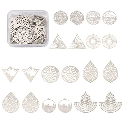 Pendentifs cœur en acier inoxydable et breloques gravées pour créer des cadeaux uniques
