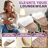 CityComfort Sherpa Lined Slippers for Women Teenagers, Fluffy Slip-On House Shoes with Non Slip Sole - Gifts for Her (Beige, 5 UK) - Image 4