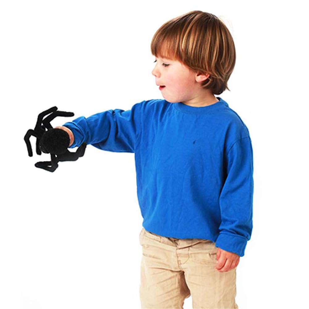 Folkmanis Mini Spider Finger Puppet, Black, 1 EA - Image 3