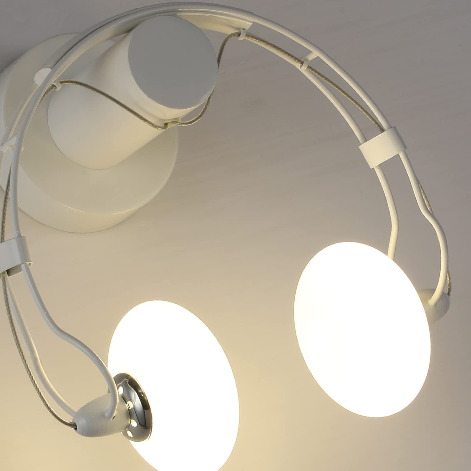 Lampada da Parete LED Moderna e Creativa a Forma di cuffietta in Ferro, Illuminazione per Camera da Letto, Comodino in Vetro, Include 2 lampadine G4 (Bianca) - Perfetta per l'arred
