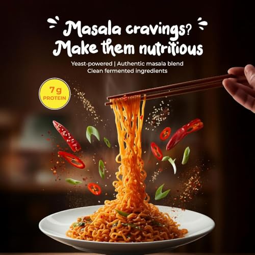 Image of Acme Poshan Nutri+ Korean Chilli Instant Noodles - 70g Pack of 1 | 7g Protein | No Maida, No Palm Oil, No MSG