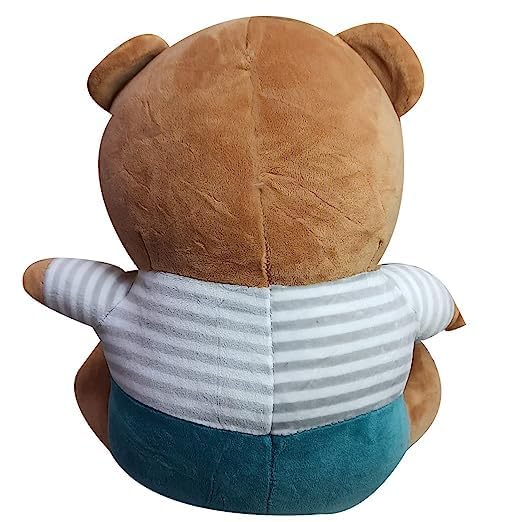 Image of HUG 'n' FEEL SOFT TOYS - Hello Teddy 25cm Soft Toy Plush Toy | Big Stuffed Animal | Ultra Soft, Huggable & Cuddly Gift for Kids, Girls, Boys | Perfect for Birthday, Valentine's Day