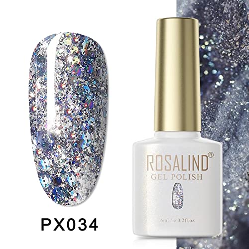 Image of ROSALIND UV Gel Polish Soak Off 6ML Nailpolish Pure Color Nail Gel Bright For Nail Polish Art Design Need LED /UV Lamp to Cure (PX034)