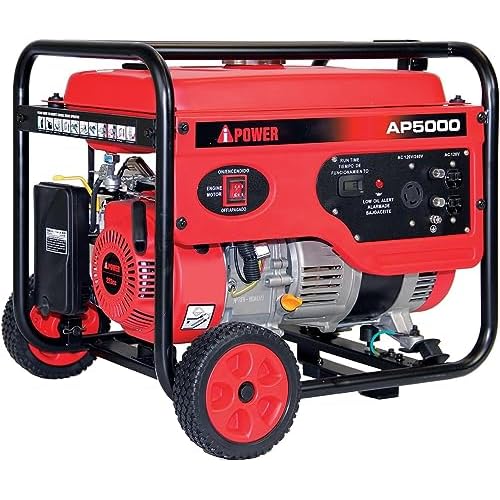 A-iPower AP5000V 5000-Watt Gas Powered Portalable Generator | AP5000, 5000 Watt, Oranage