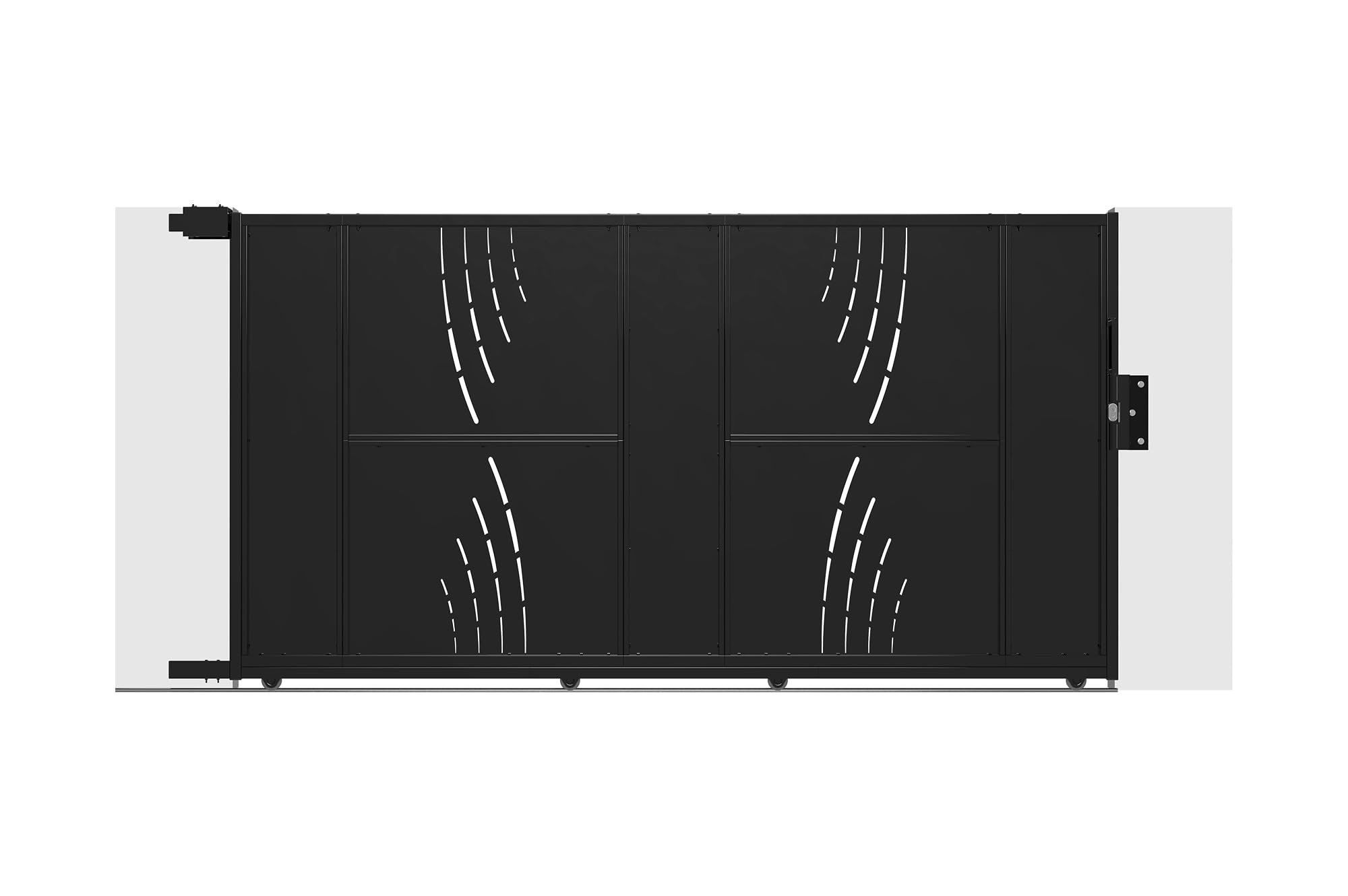 Casanoov Cancello scorrevole in acciaio NALI VELETA 3m, altezza 160cm, nero