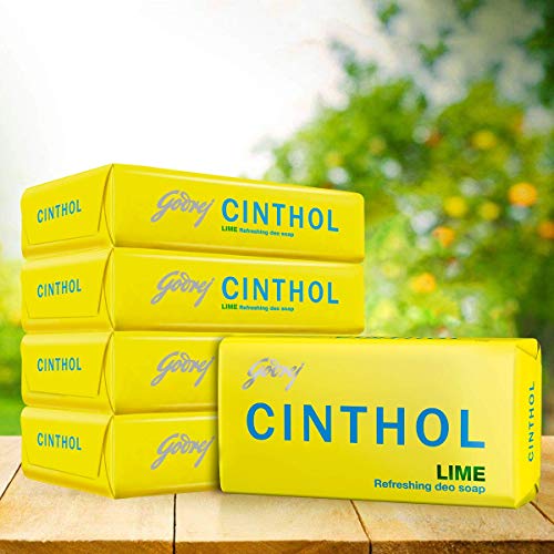 Image of Cinthol Lime Bath Soap - 100g (Pack of 5) | Lemony Deo Fragrance | Grade 1 Soap | For All Skin Types