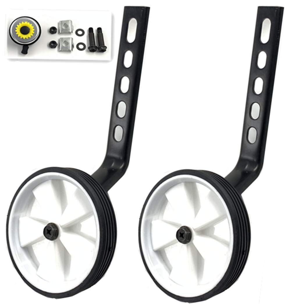 YJIA a Pair of BicycleTtraining Wheels for 12 14 16 18 20 inch Single Speed Bicycle Training Stabilizer